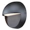 Westinghouse Fixture Wall Outdoor LED Dimmable 12W Winslett Dome, Textured Black Frosted Glass 6579000 - alternate 6